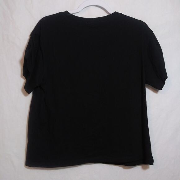 Francesca's June & Hudson Black Darling 3D Lace Floral Boxy Tee Size Small - Picture 9 of 9